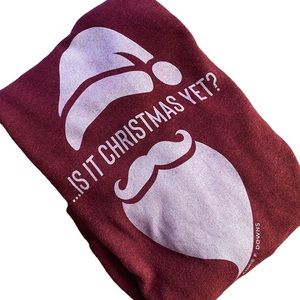 Men’s Fleece Santa Clause Sweater Plus Size 2X Red Is It Christmas Yet